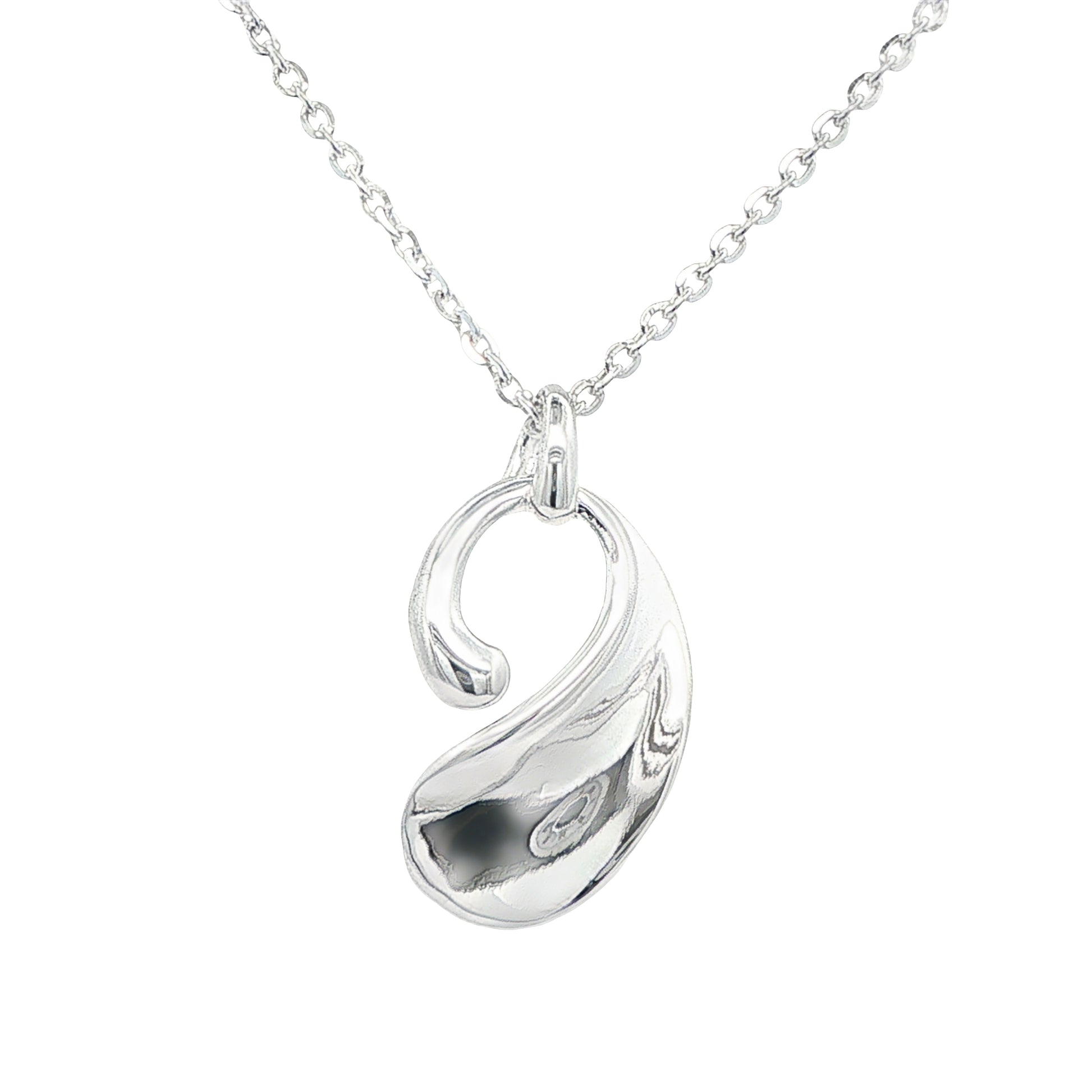 Silver Droplet Paddle Shape Pendant Gardiner Brothers