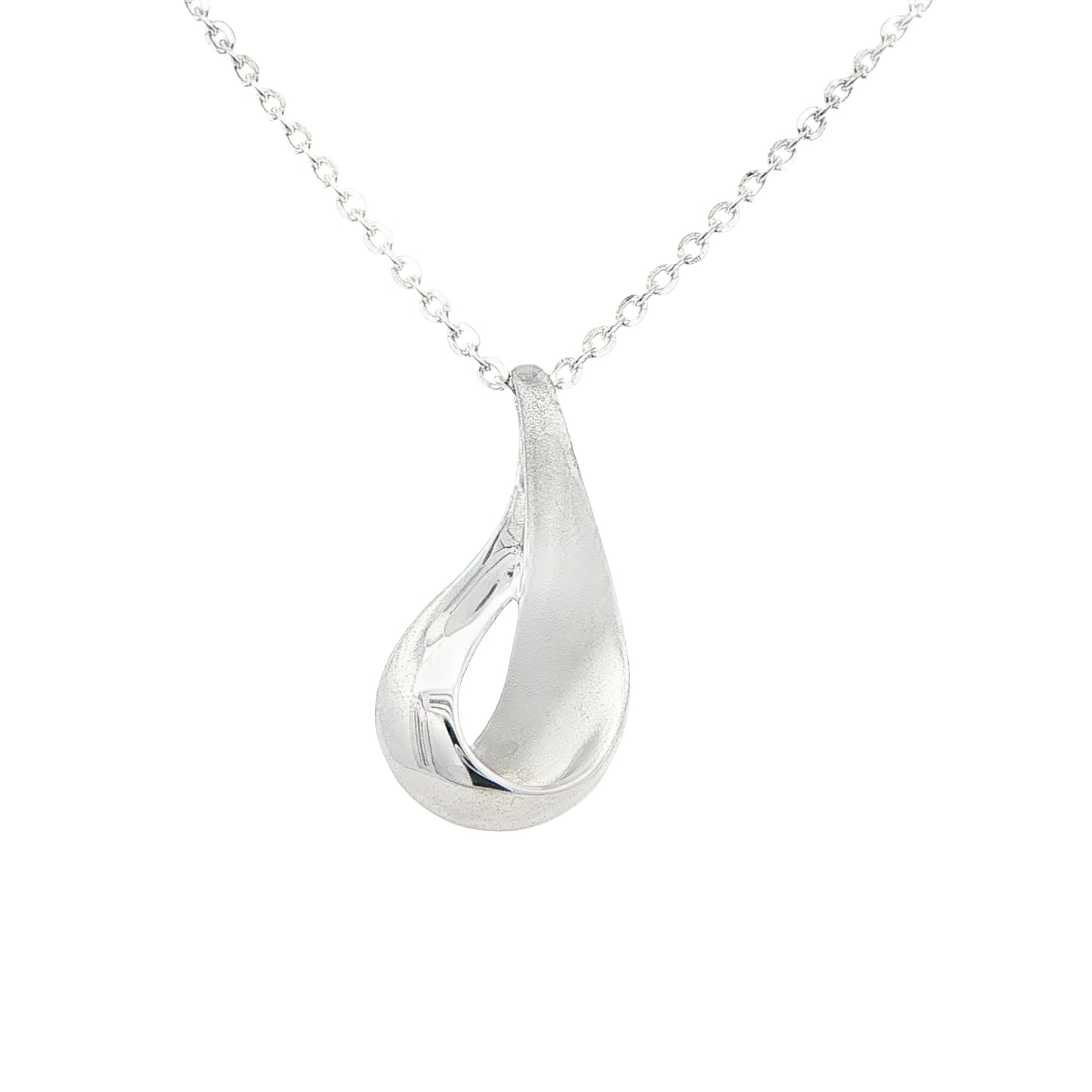 Silver Long TearDrop Shape Pendant Gardiner Brothers