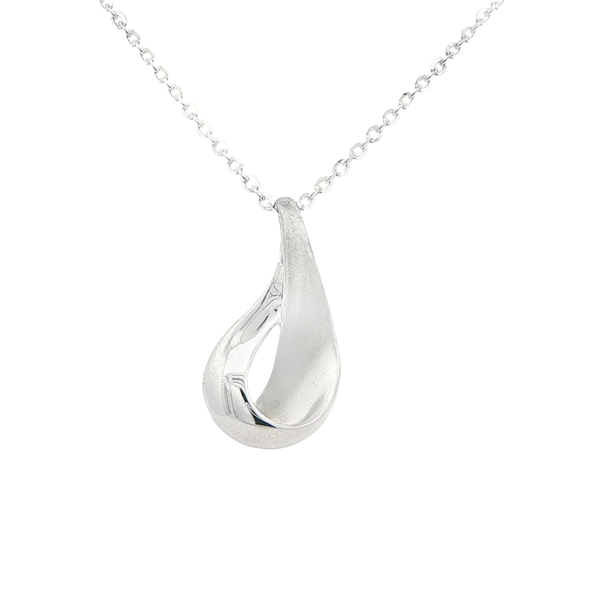 Silver Long TearDrop Shape Pendant Gardiner Brothers