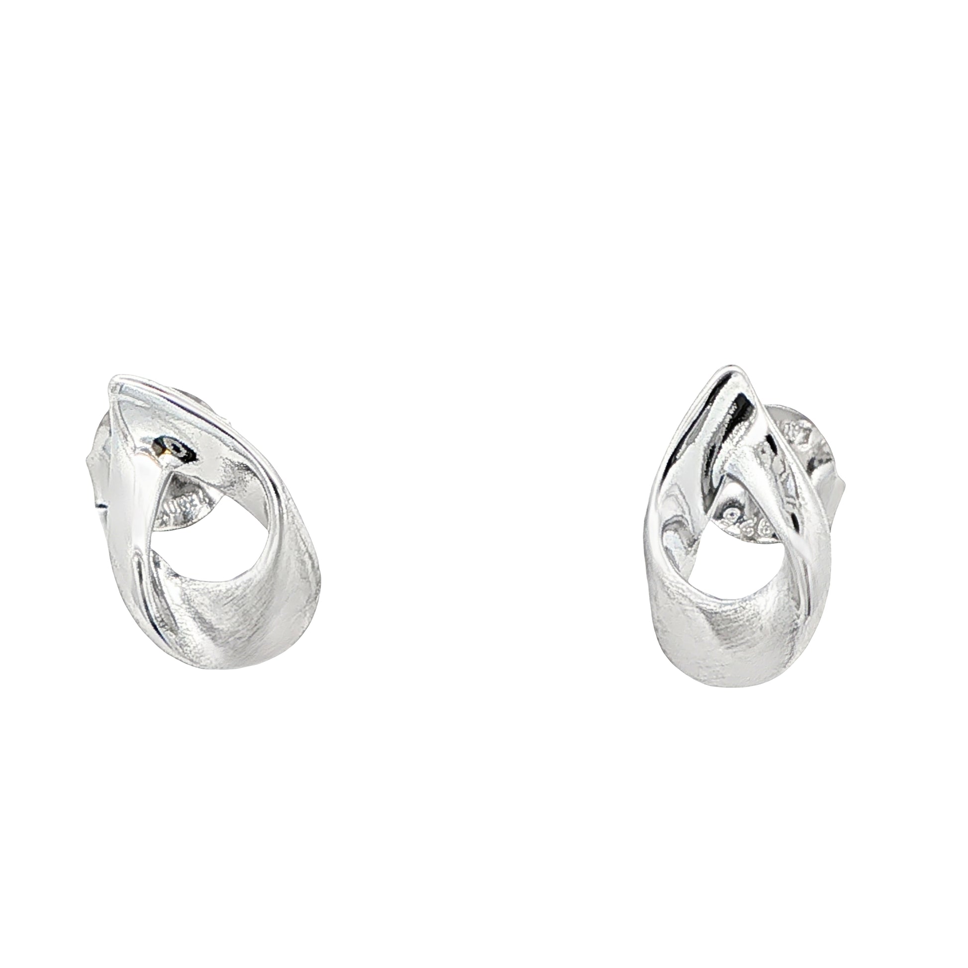 Silver Open TearDrop Shape Earrings Gardiner Brothers