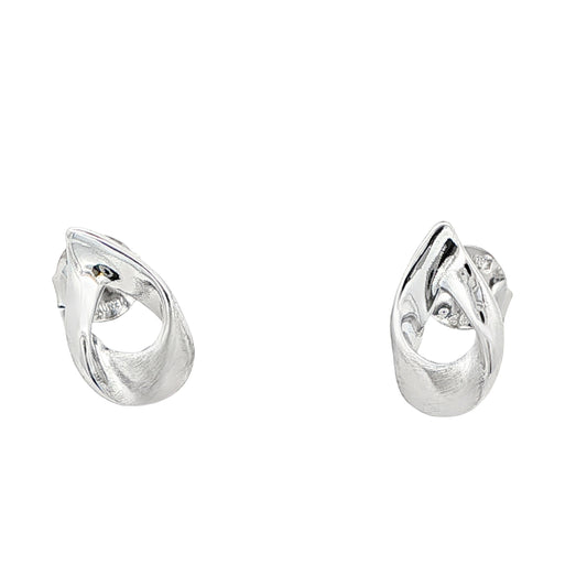 Silver Open TearDrop Shape Earrings Gardiner Brothers