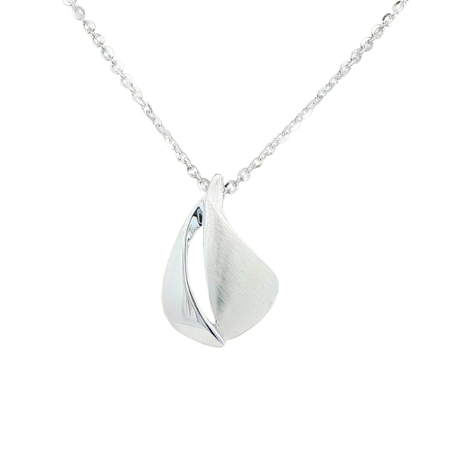 Silver Split Blade Shape Pendant Gardiner Brothers