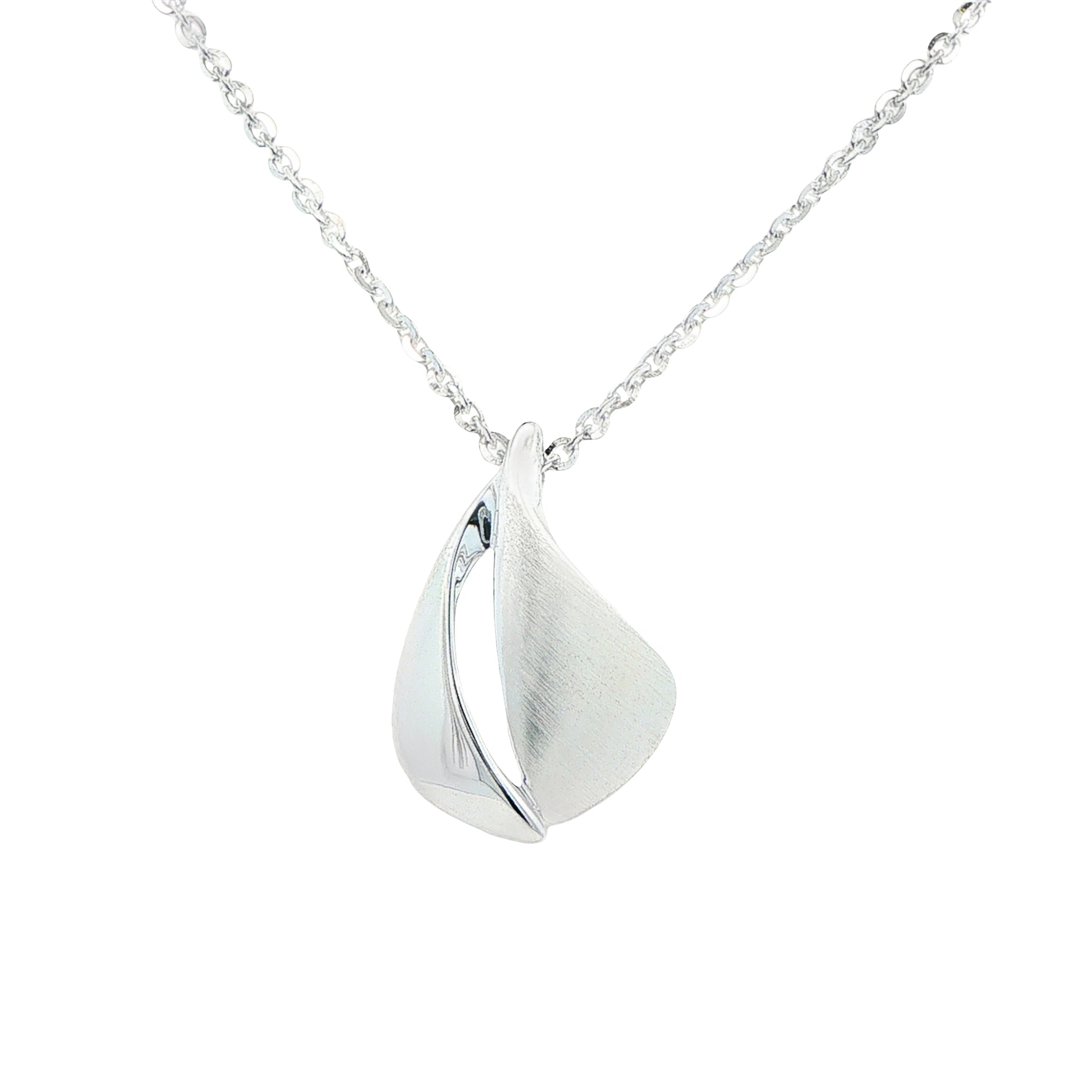 Silver Split Blade Shape Pendant Gardiner Brothers