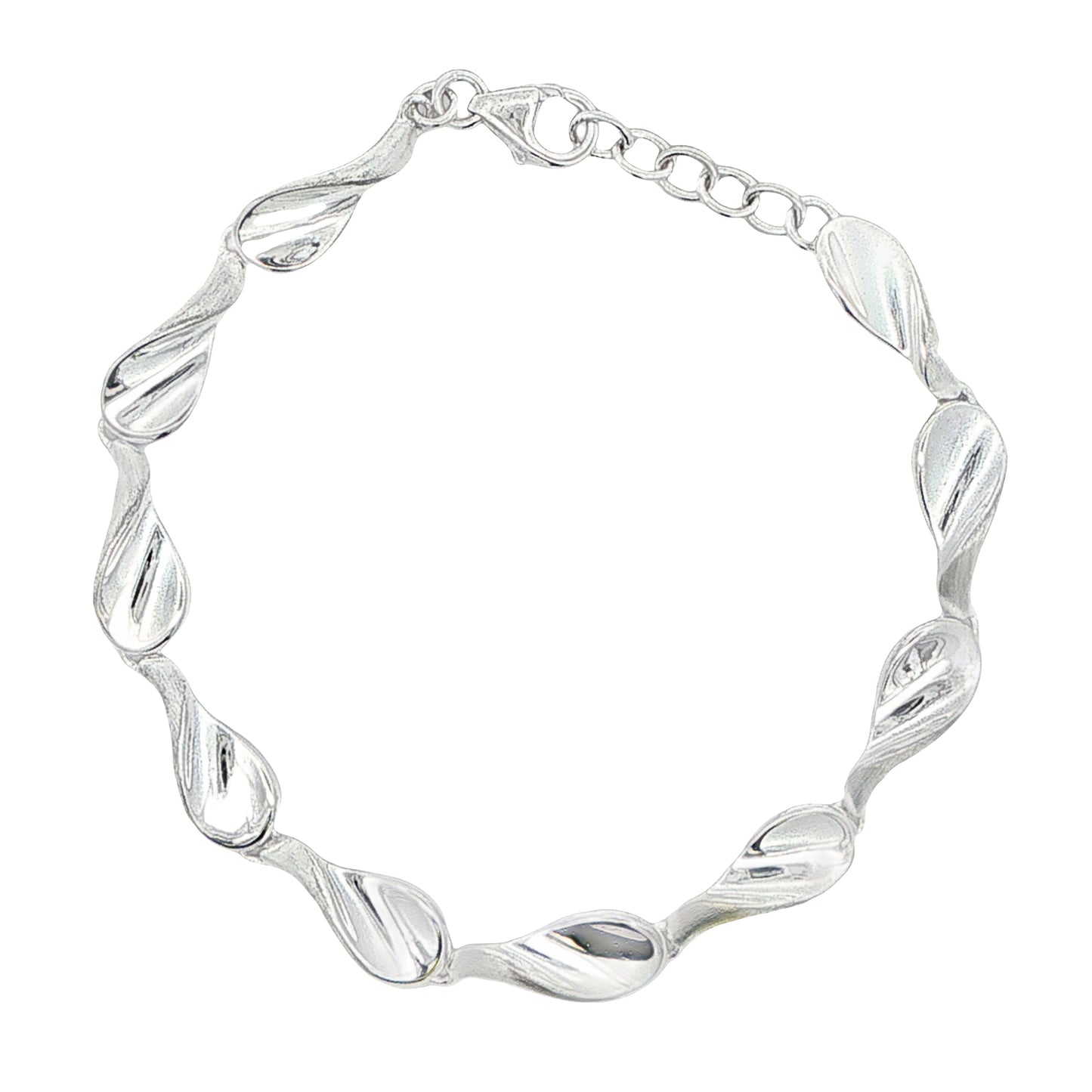 Silver Narrow Blade Link Bracelet Gardiner Brothers