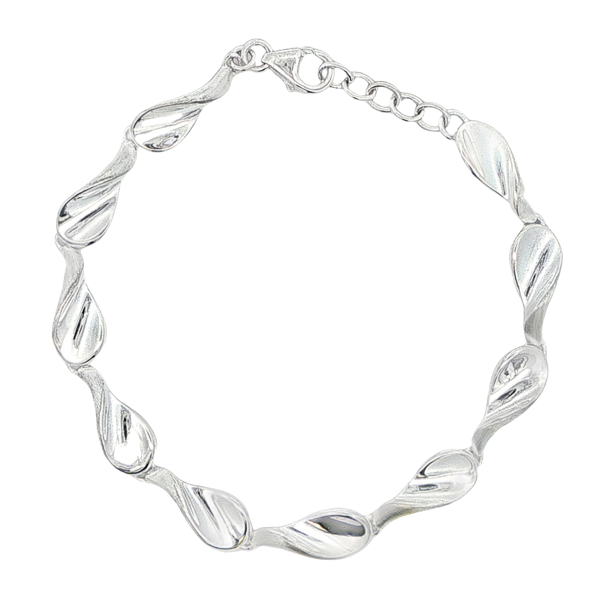 Silver Narrow Blade Link Bracelet Gardiner Brothers