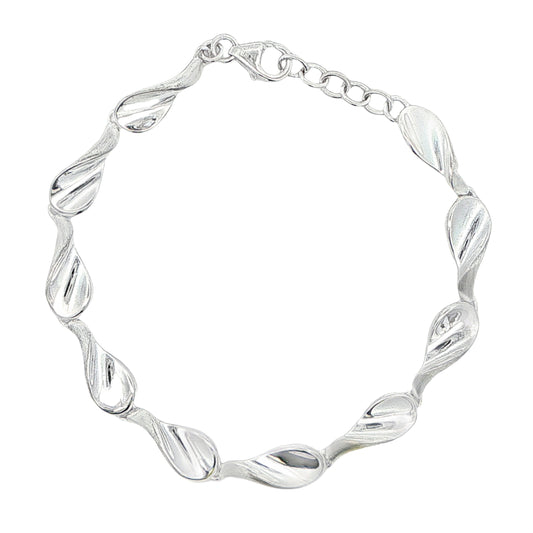 Silver Narrow Blade Link Bracelet Gardiner Brothers