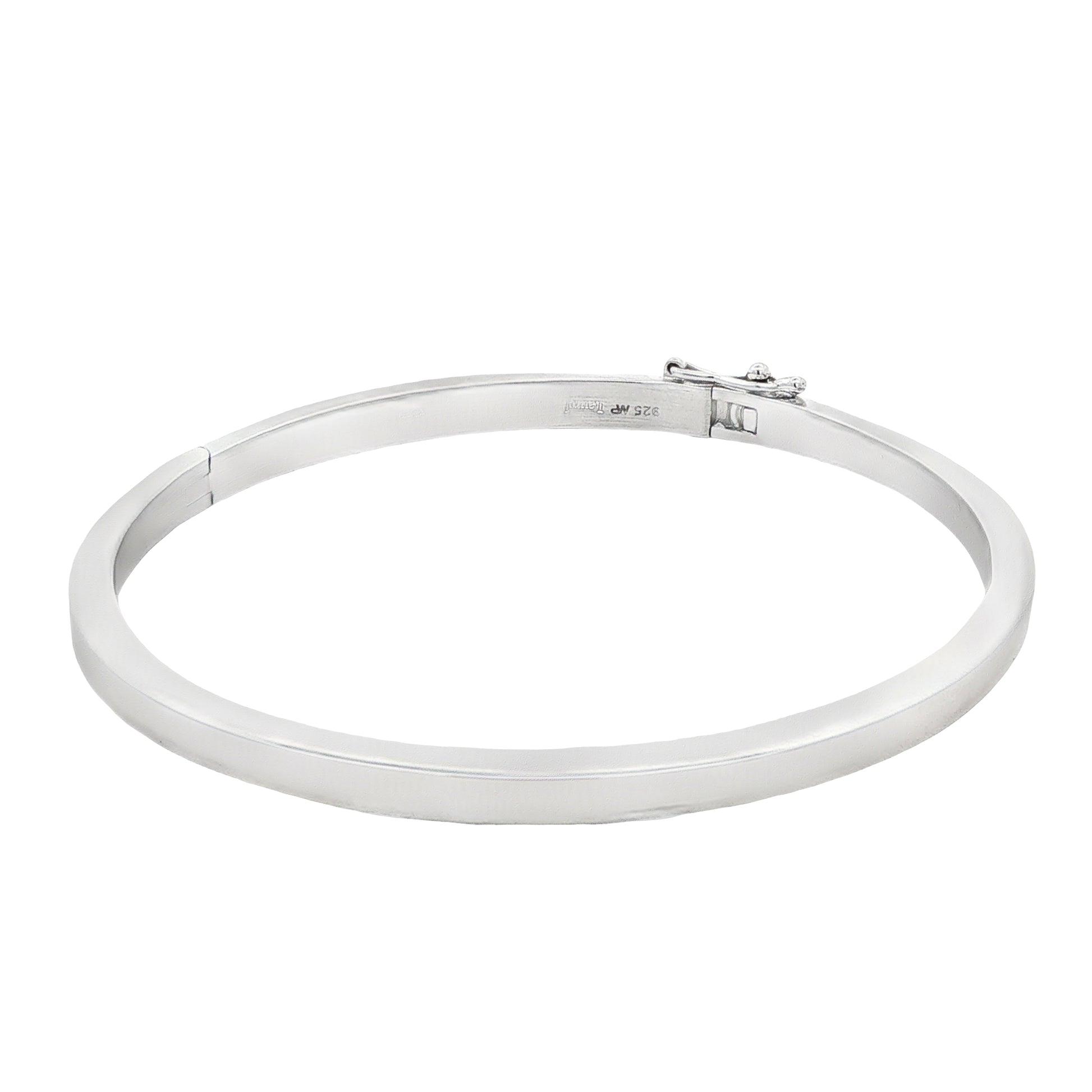 Silver 4mm Flat Profile Bangle Gardiner Brothers
