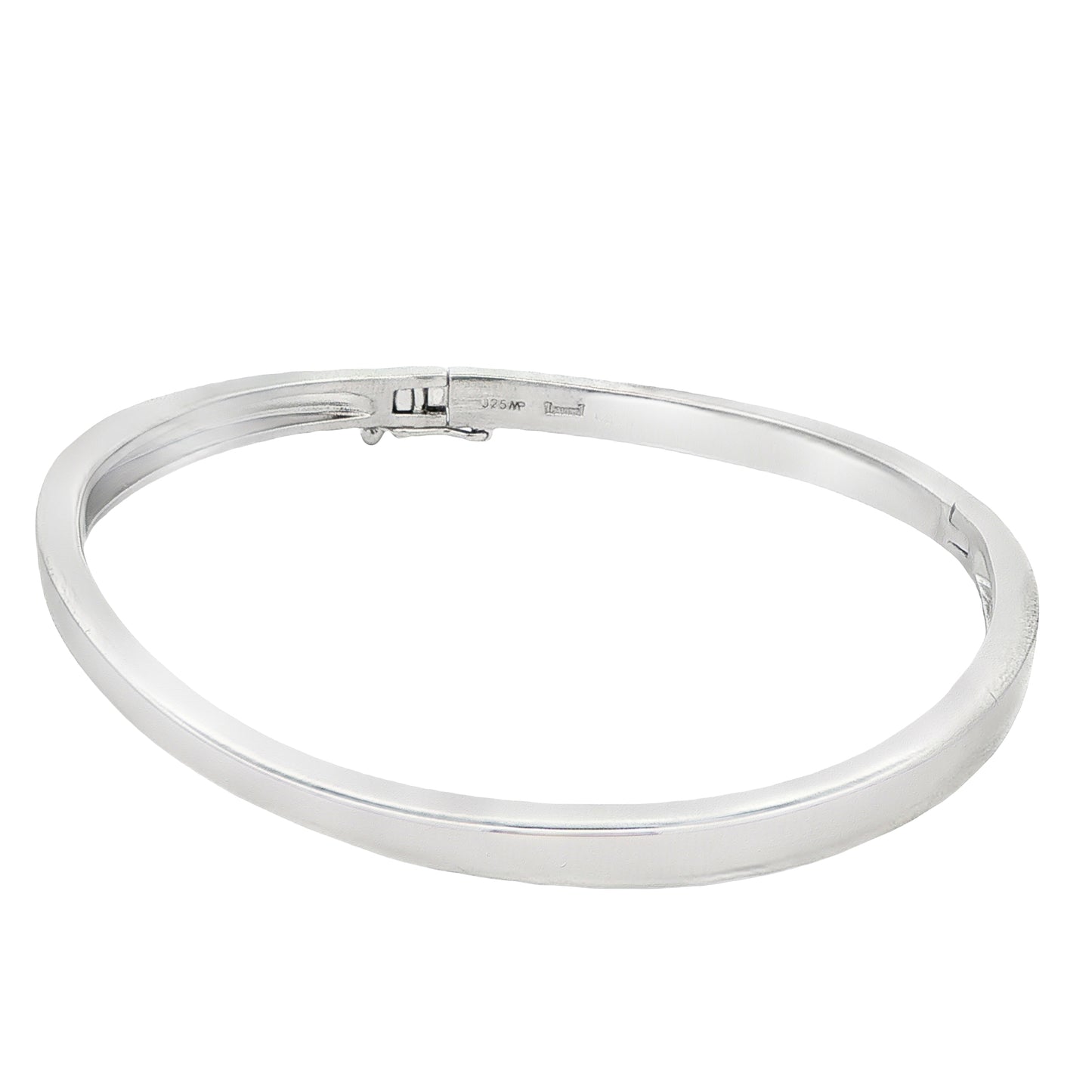 Silver 3mm Wavy Flat Profile Bangle Gardiner Brothers