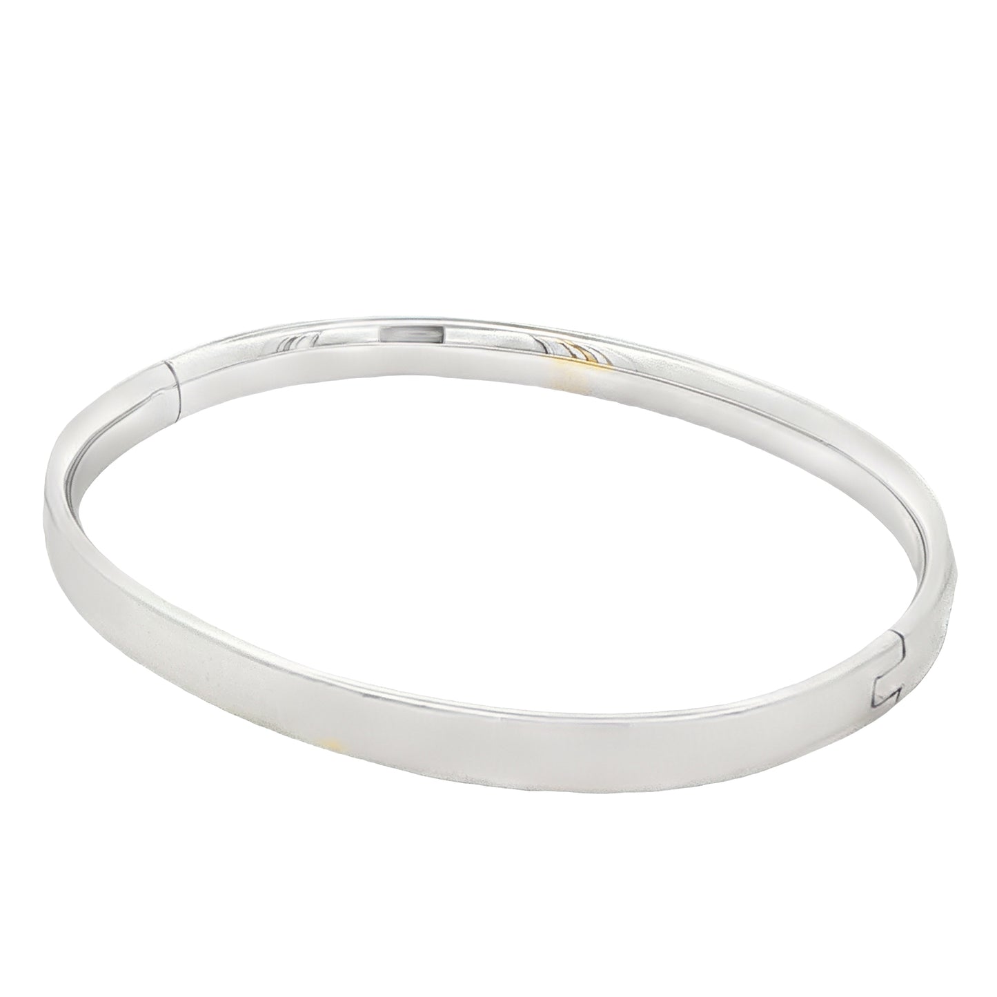 Silver 6mm Oval Shape Bangle Gardiner Brothers