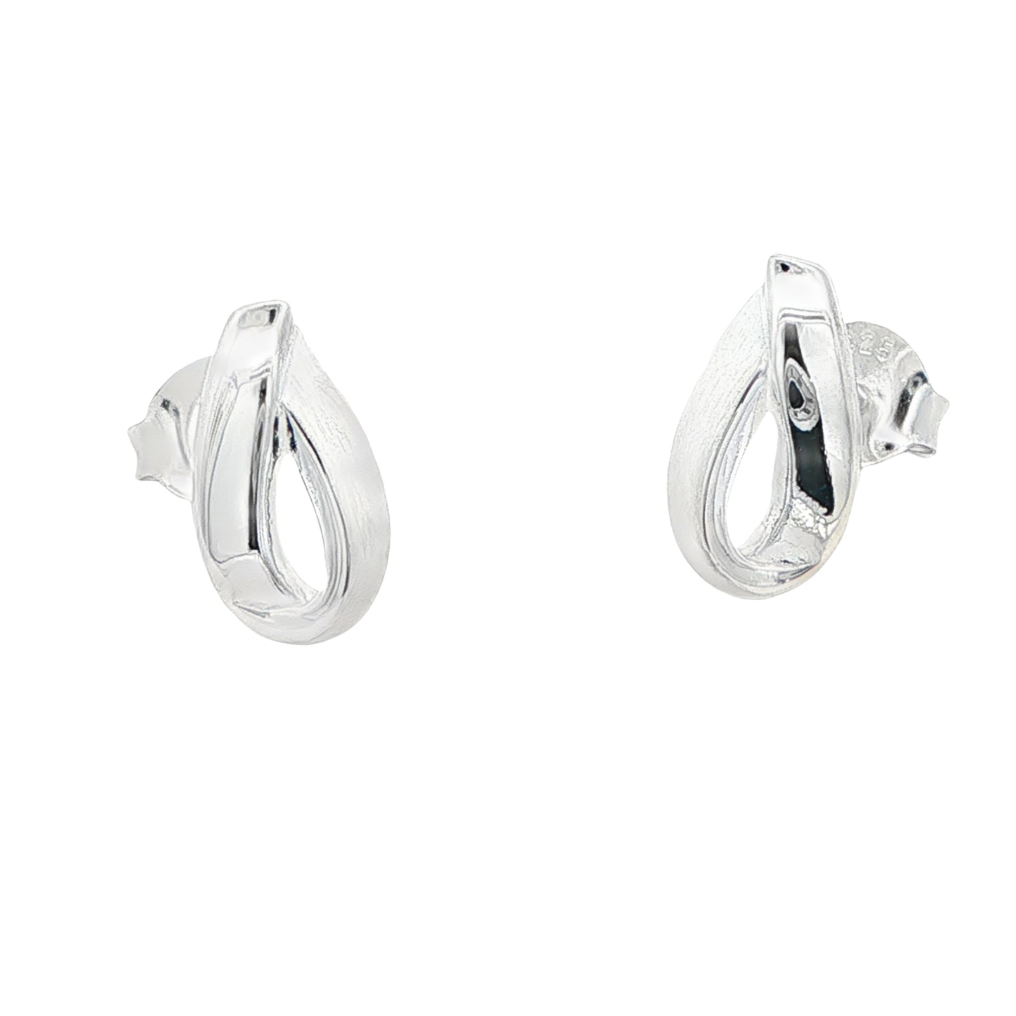 Silver Ribbon Loop Earrings Gardiner Brothers
