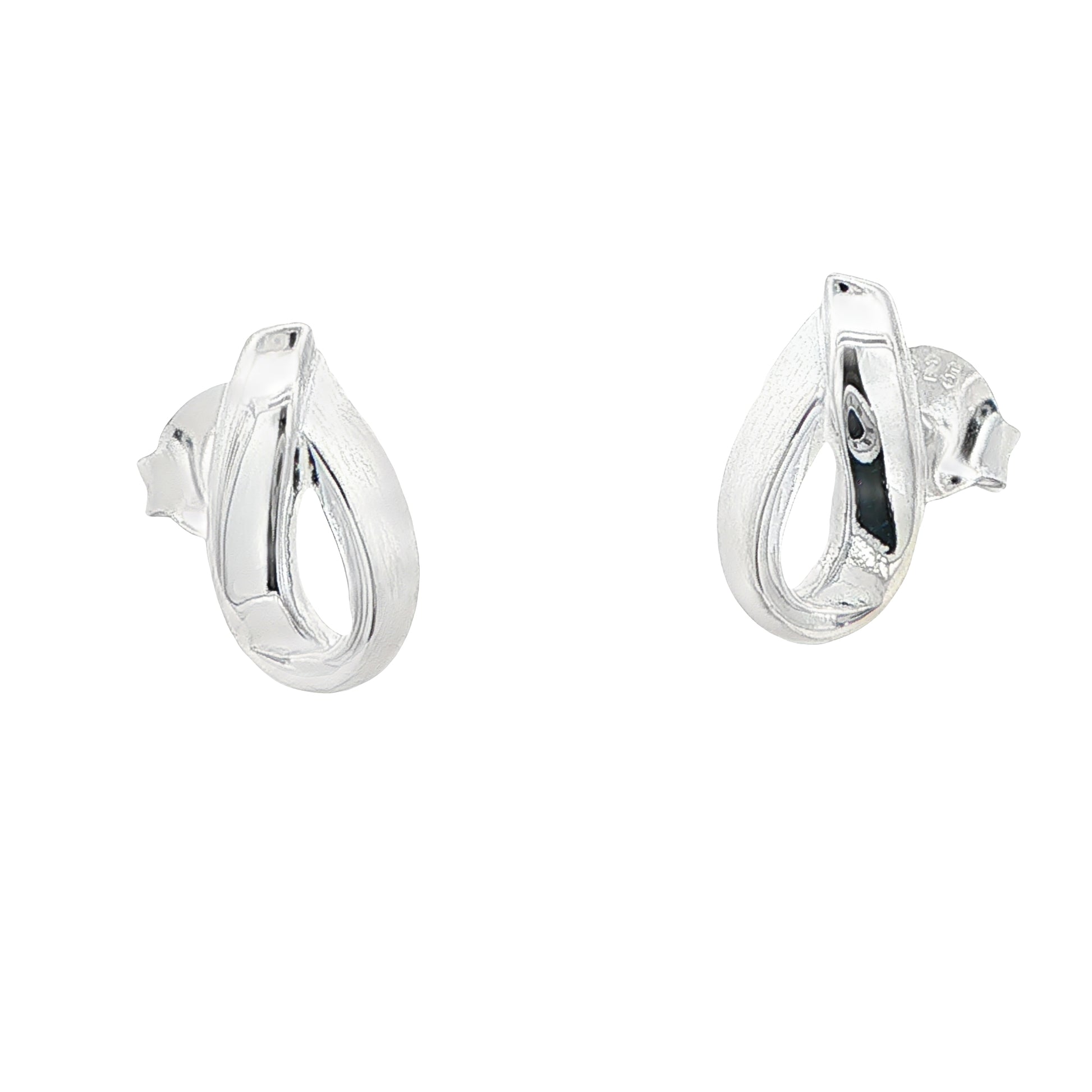 Silver Ribbon Loop Earrings Gardiner Brothers