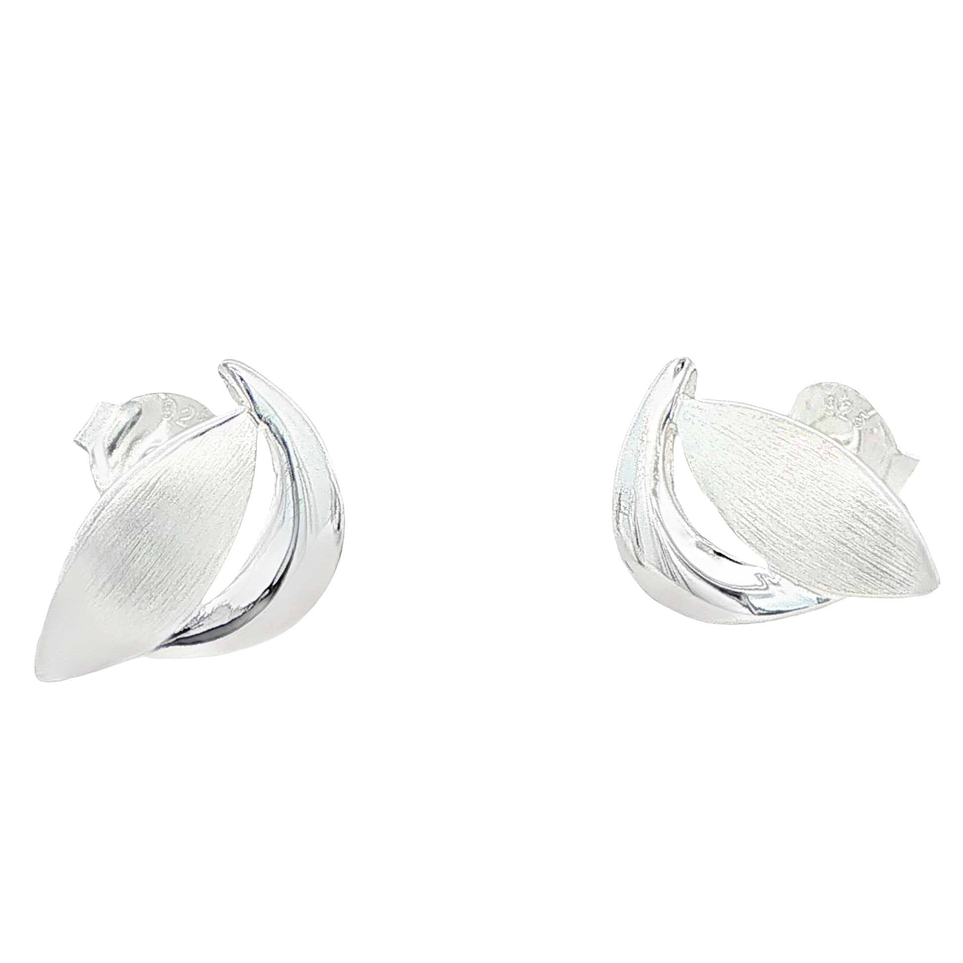 Silver Marquise Cresent Earrings Gardiner Brothers