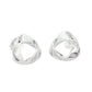 Silver Cushion Shape Open Stud Earrings Gardiner Brothers