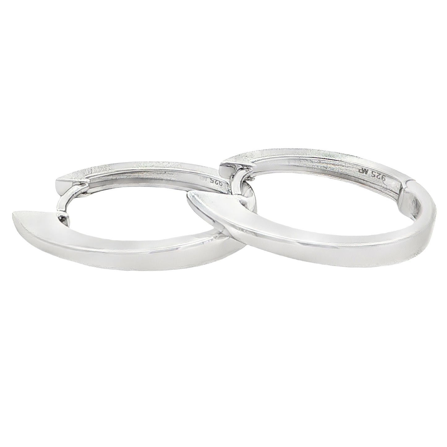 Silver Oval Hoop Earrings Gardiner Brothers