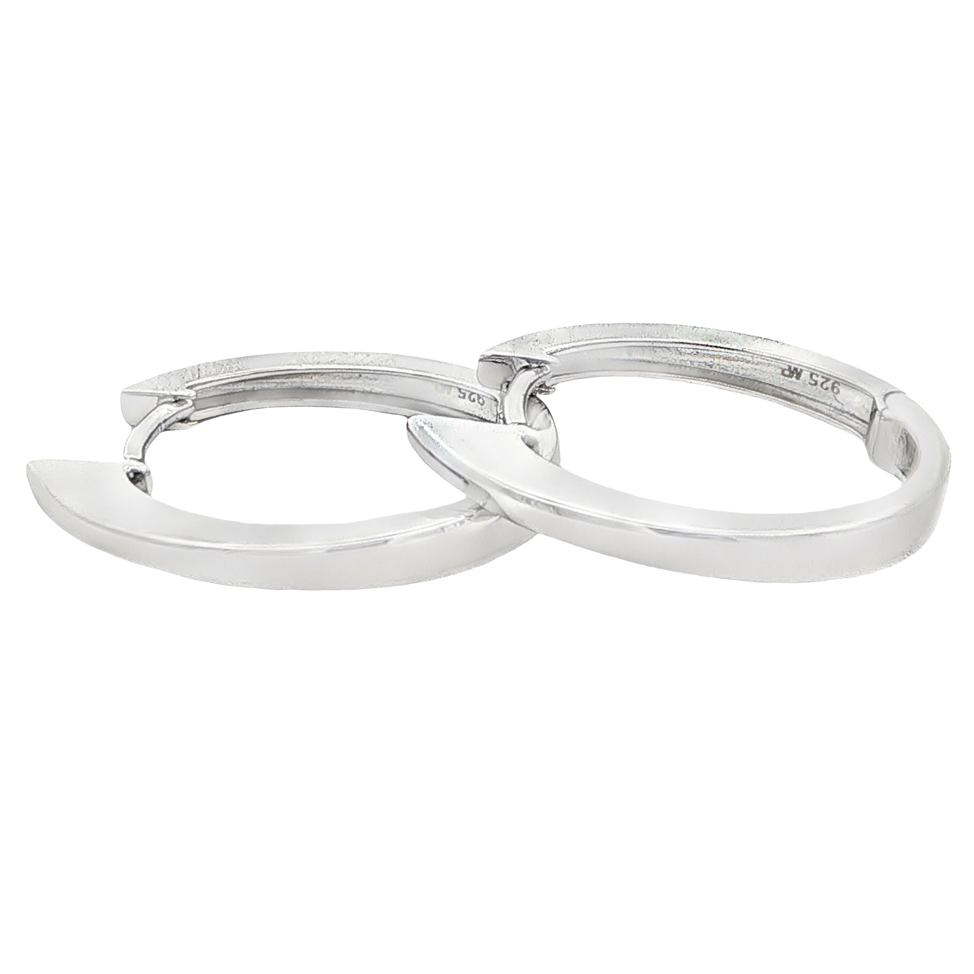 Silver Oval Hoop Earrings Gardiner Brothers