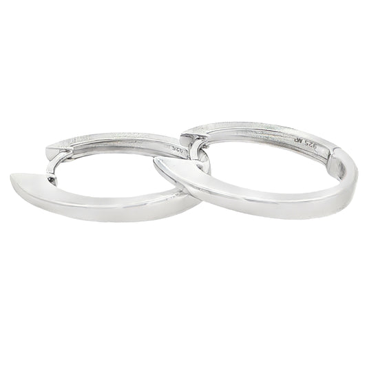 Silver Oval Hoop Earrings Gardiner Brothers