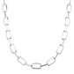 Silver Open Rectangle Bar Link Necklace Gardiner Brothers