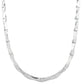 Silver Polished Brick Link Necklace Gardiner Brothers