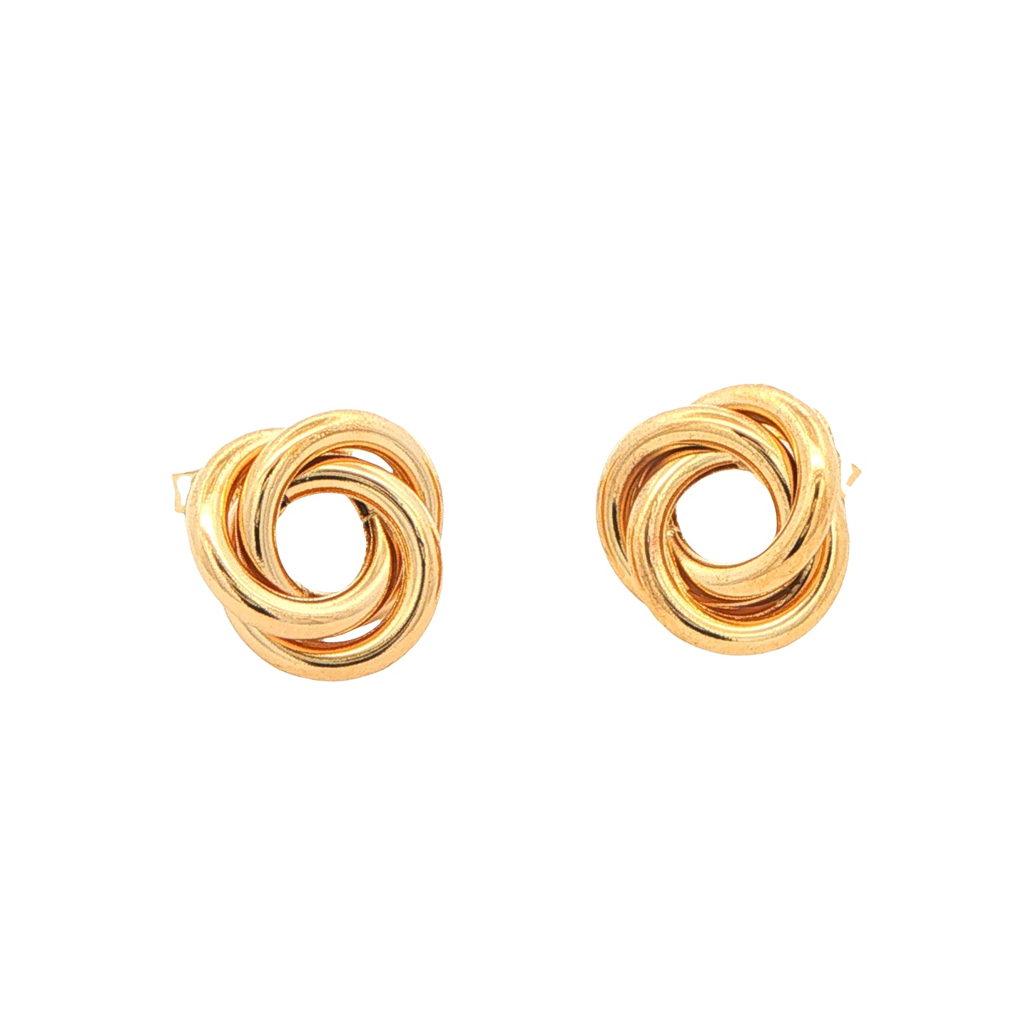 Yellow Gold Entwined circle earrings Gardiner Brothers