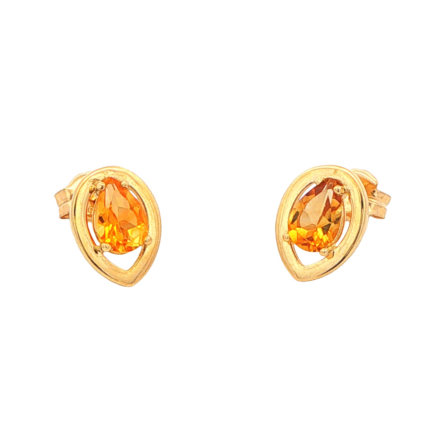 Citrine Pear Shape Stud Earrings Gardiner Brothers