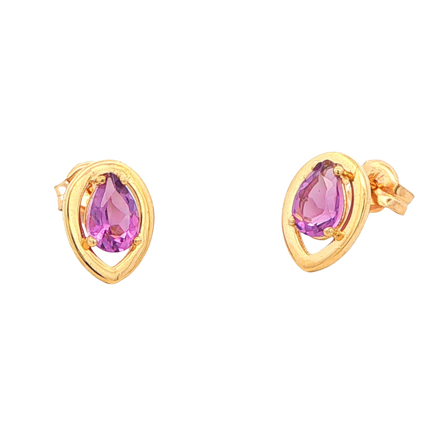 Amethyst Pear Shape Stud Earrings Gardiner Brothers