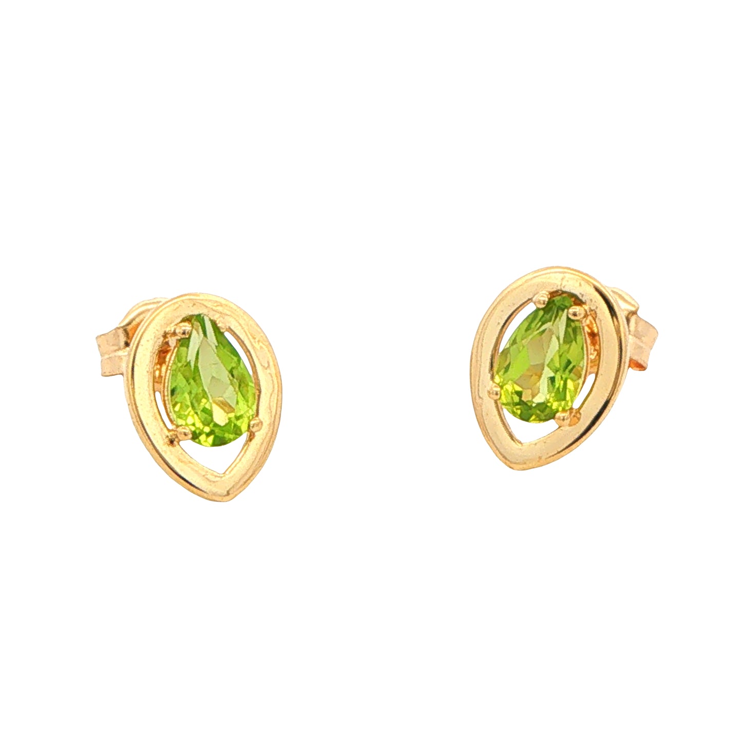 Peridot Pear Shape Stud Earrings Gardiner Brothers