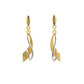 Yellow and White Gold Fancy Sabre Drop Style Earrings Gardiner Brothers