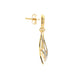 Yellow and White Gold Fancy Sabre Drop Style Earrings Gardiner Brothers