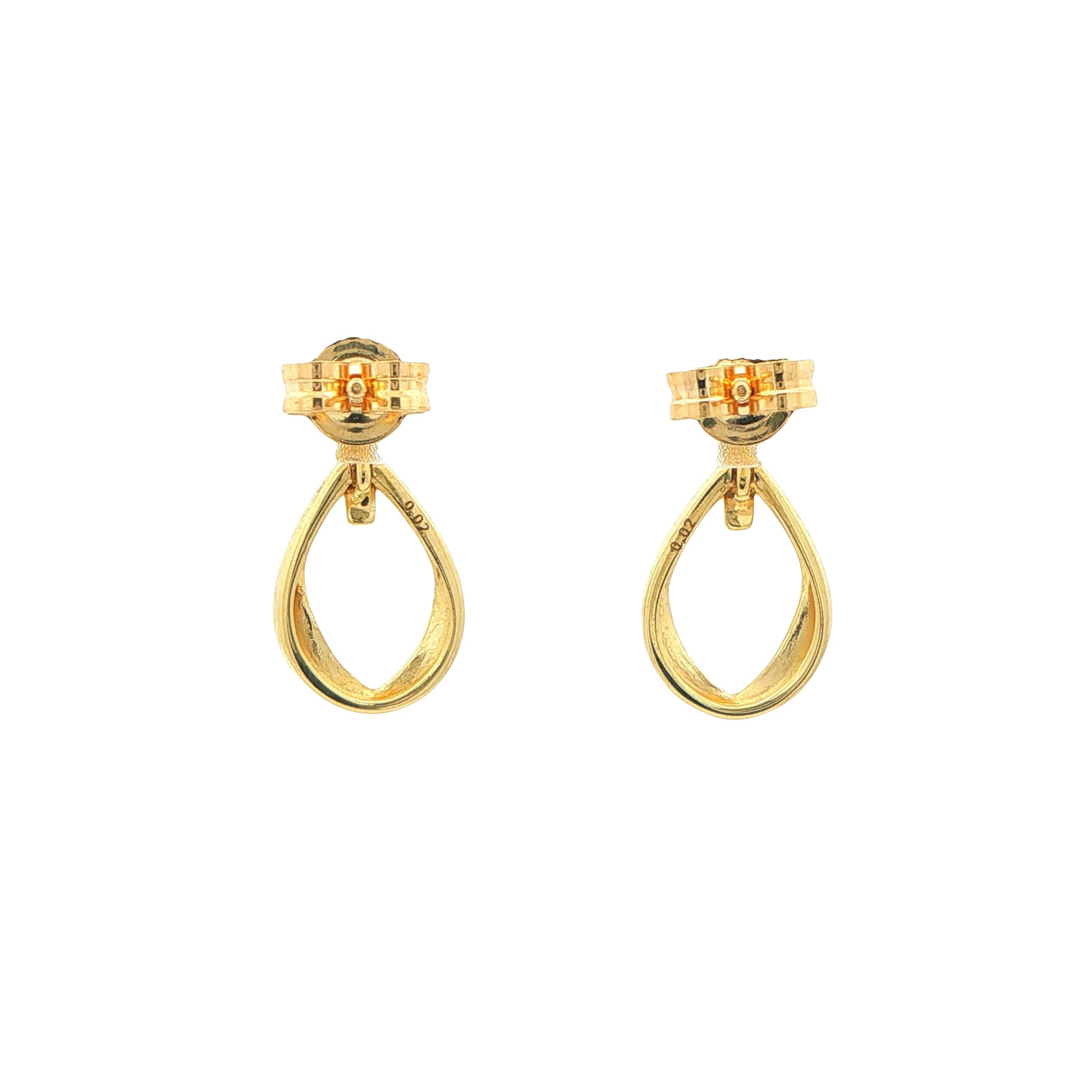 Yellow Gold Diamond TearDrop Earrings Gardiner Brothers