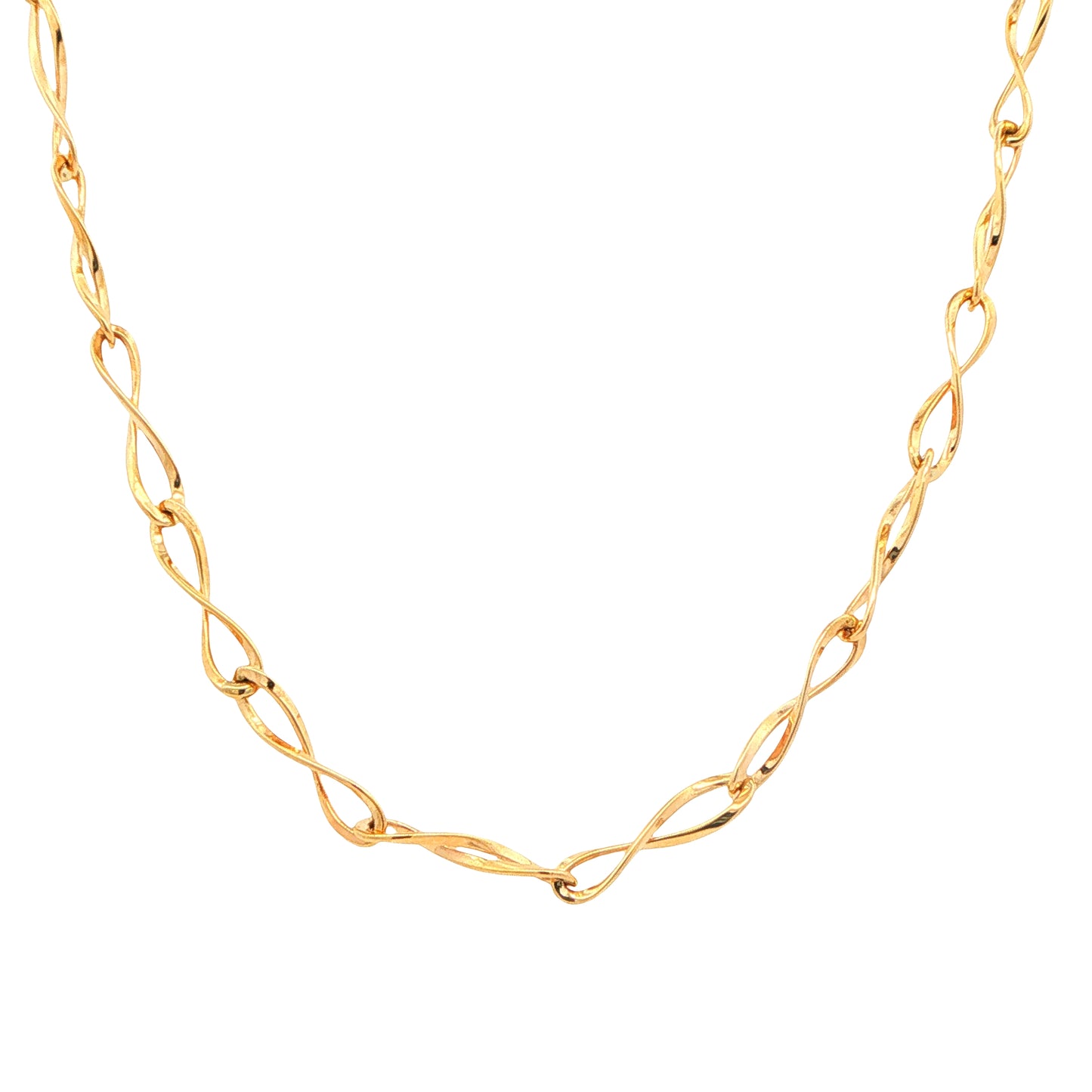 Yellow Gold Figure of 8 Necklet Gardiner Brothers