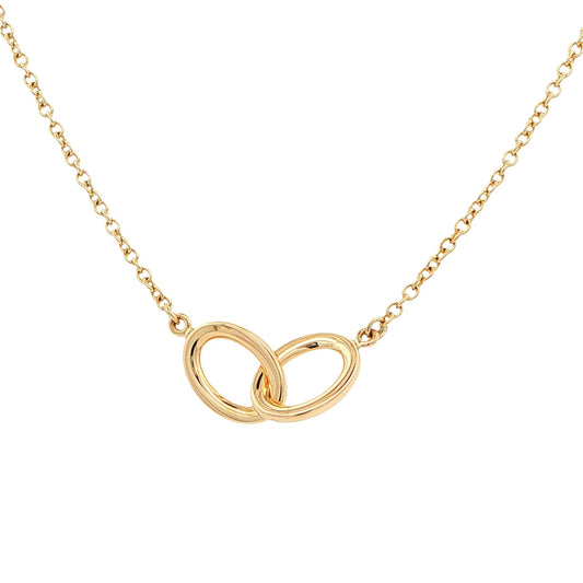 Yellow Gold Double Ring Necklet Gardiner Brothers