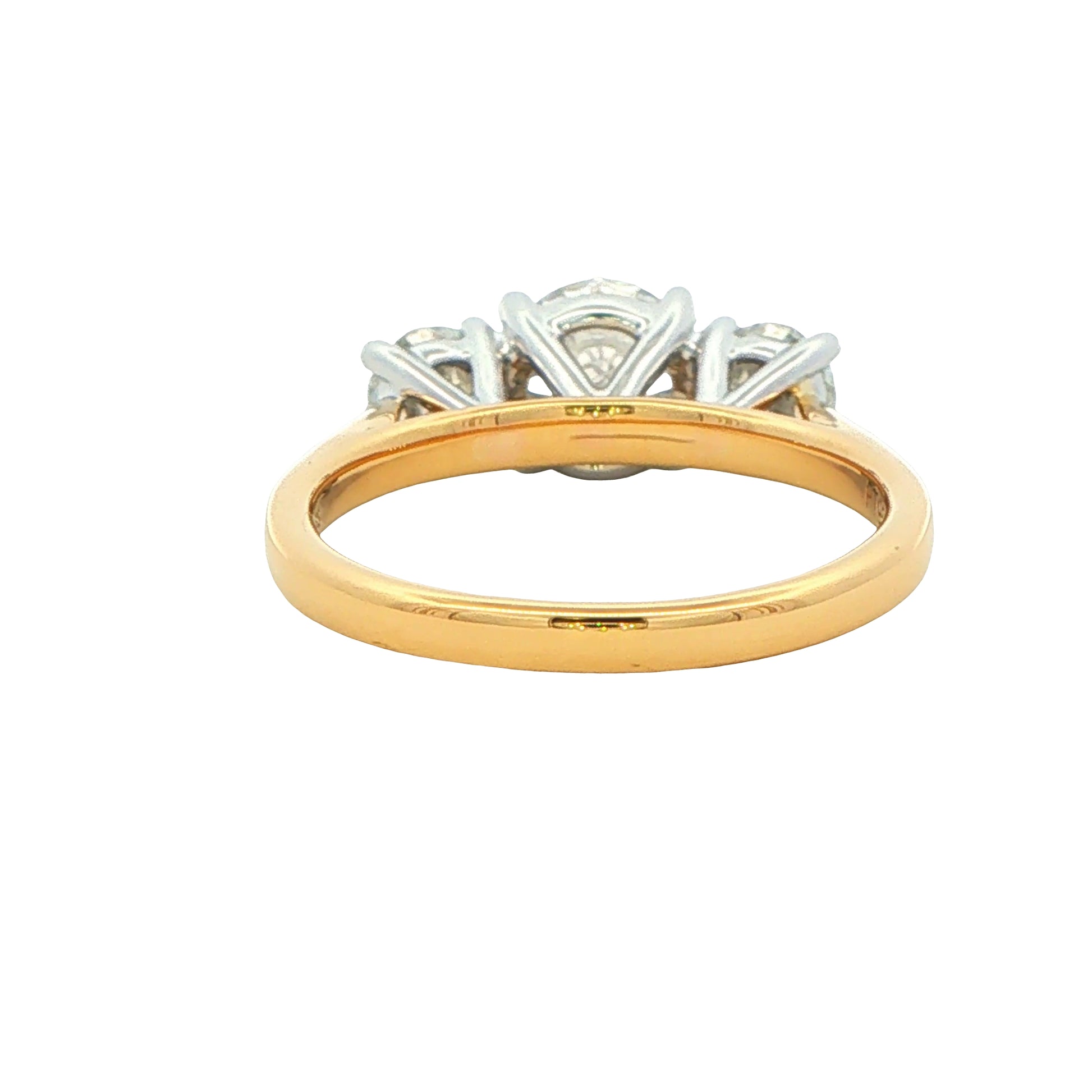 Yellow Gold Round Brilliant Cut Diamond 3 Stone Ring - 2.00cts Gardiner Brothers