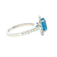 Oval Shaped Aquamarine and Diamond Halo Style Ring Gardiner Brothers