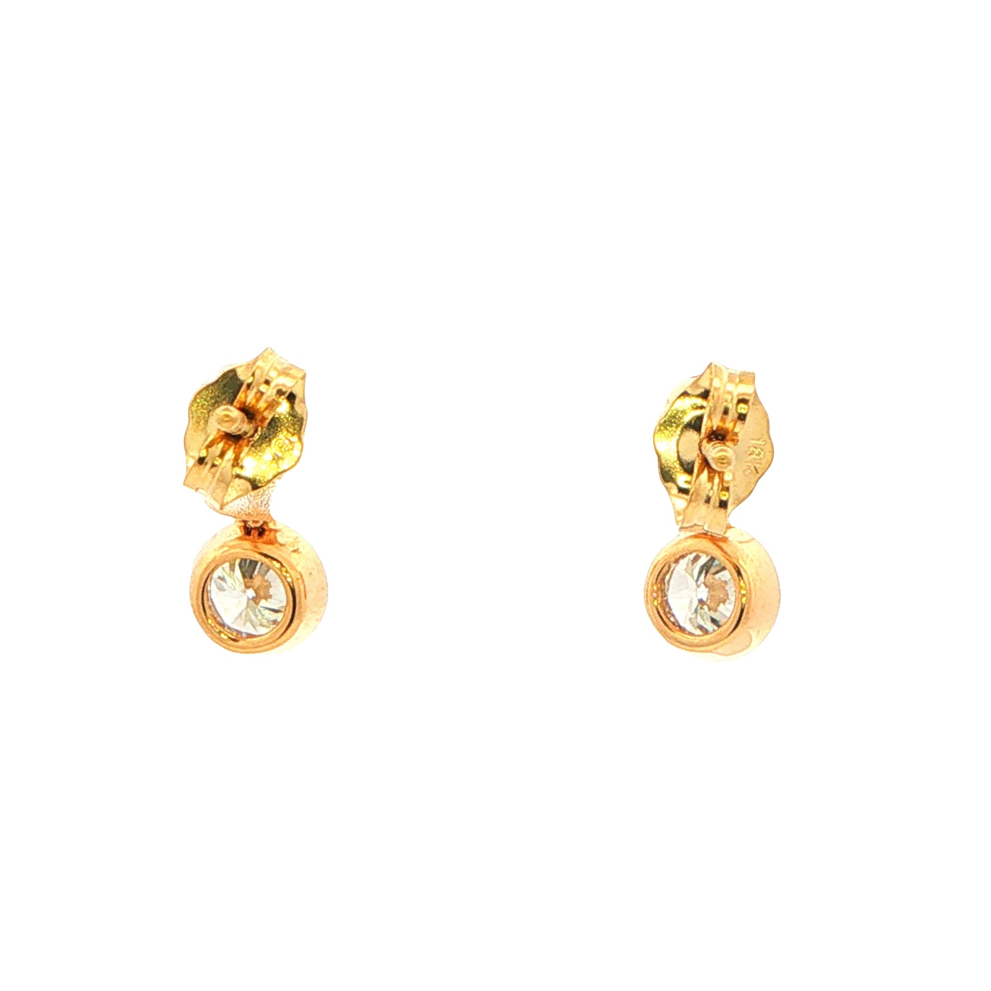 Round Brilliant Cut Diamond 2 Stone Drop Earrings - 1.01cts Gardiner Brothers
