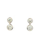 Round Brilliant Cut Diamond 2 Stone Drop Earrings - 1.01cts Gardiner Brothers