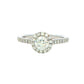 PLATINUM AURORA CUT DIAMOND HALO STYLE RING - 0.82CTS Gardiner Brothers