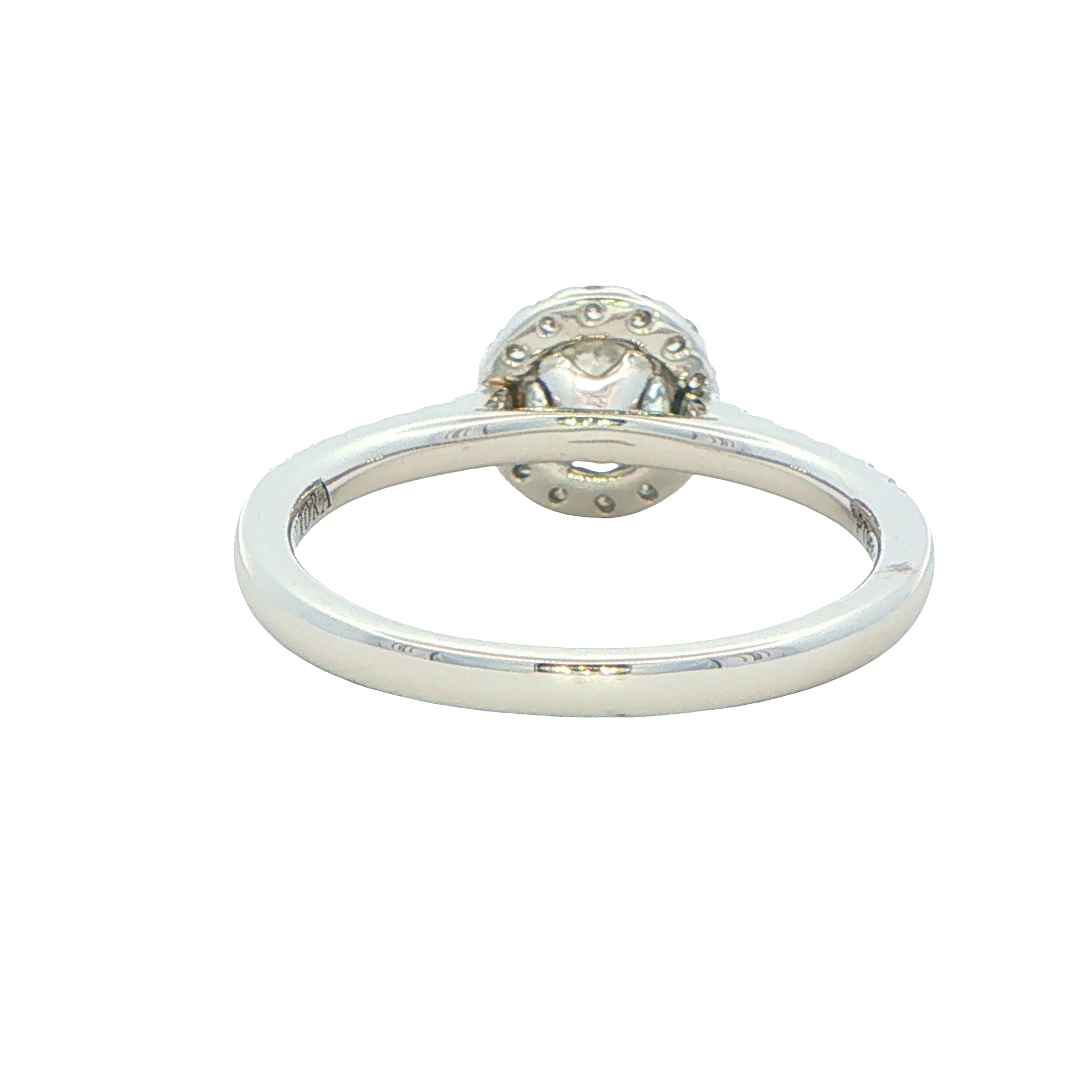 PLATINUM AURORA CUT DIAMOND HALO STYLE RING - 0.82CTS Gardiner Brothers