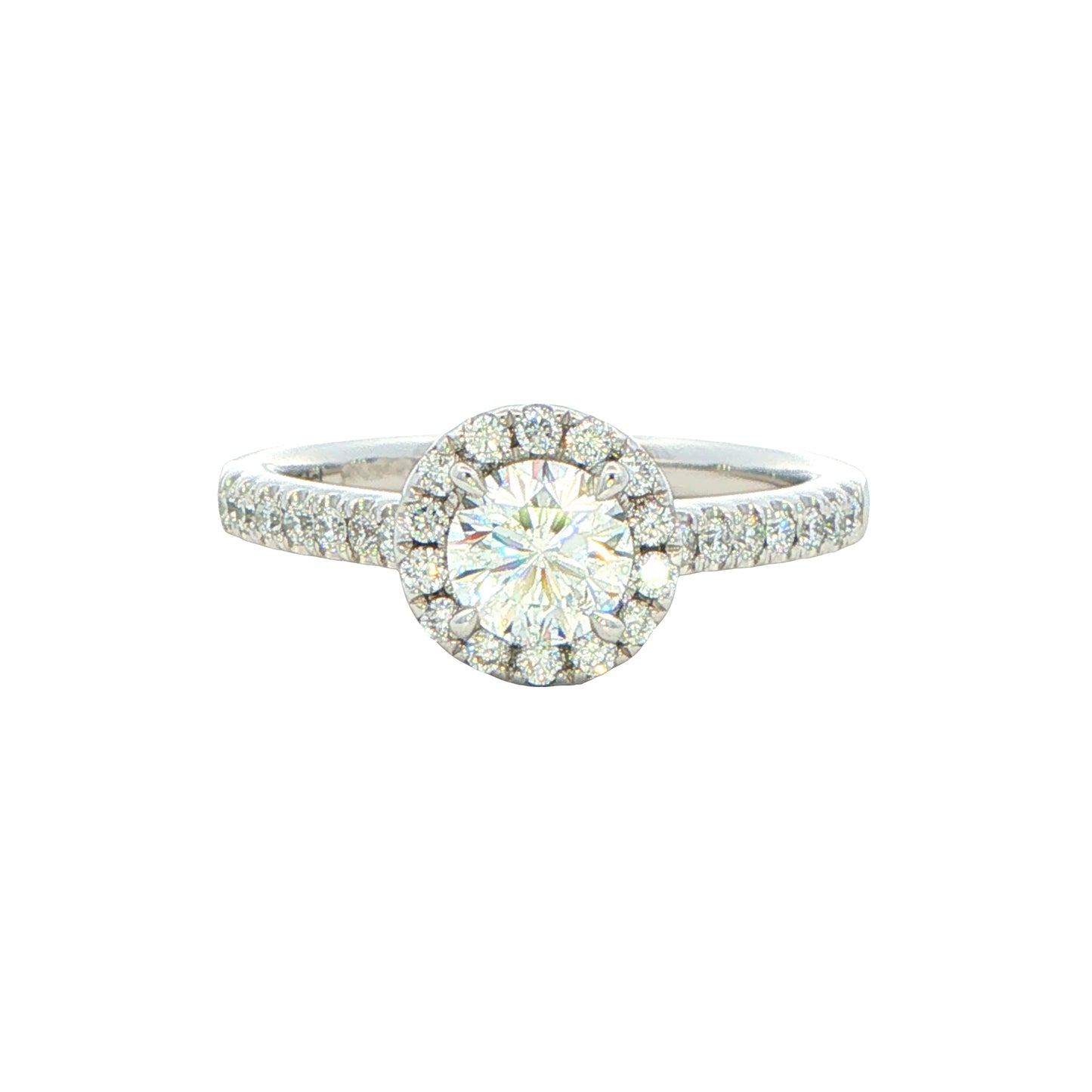 Platinum Aurora Cut Diamond Halo Style Ring - 0.84cts Gardiner Brothers