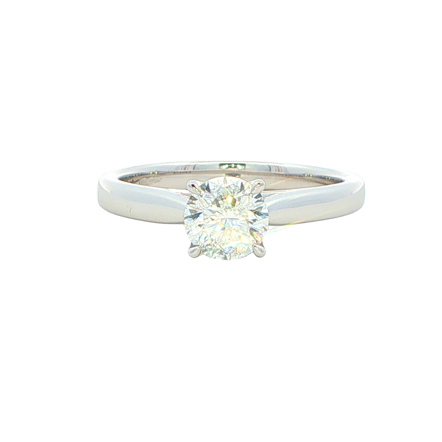 Platinum Aurora Round Brilliant Cut Diamond Solitaire Ring - 0.71cts Gardiner Brothers