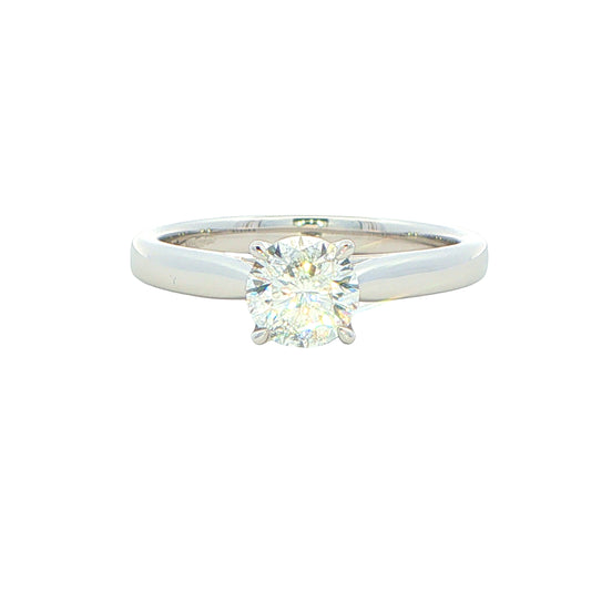 Platinum Aurora Round Brilliant Cut Diamond Solitaire Ring - 0.71cts Gardiner Brothers