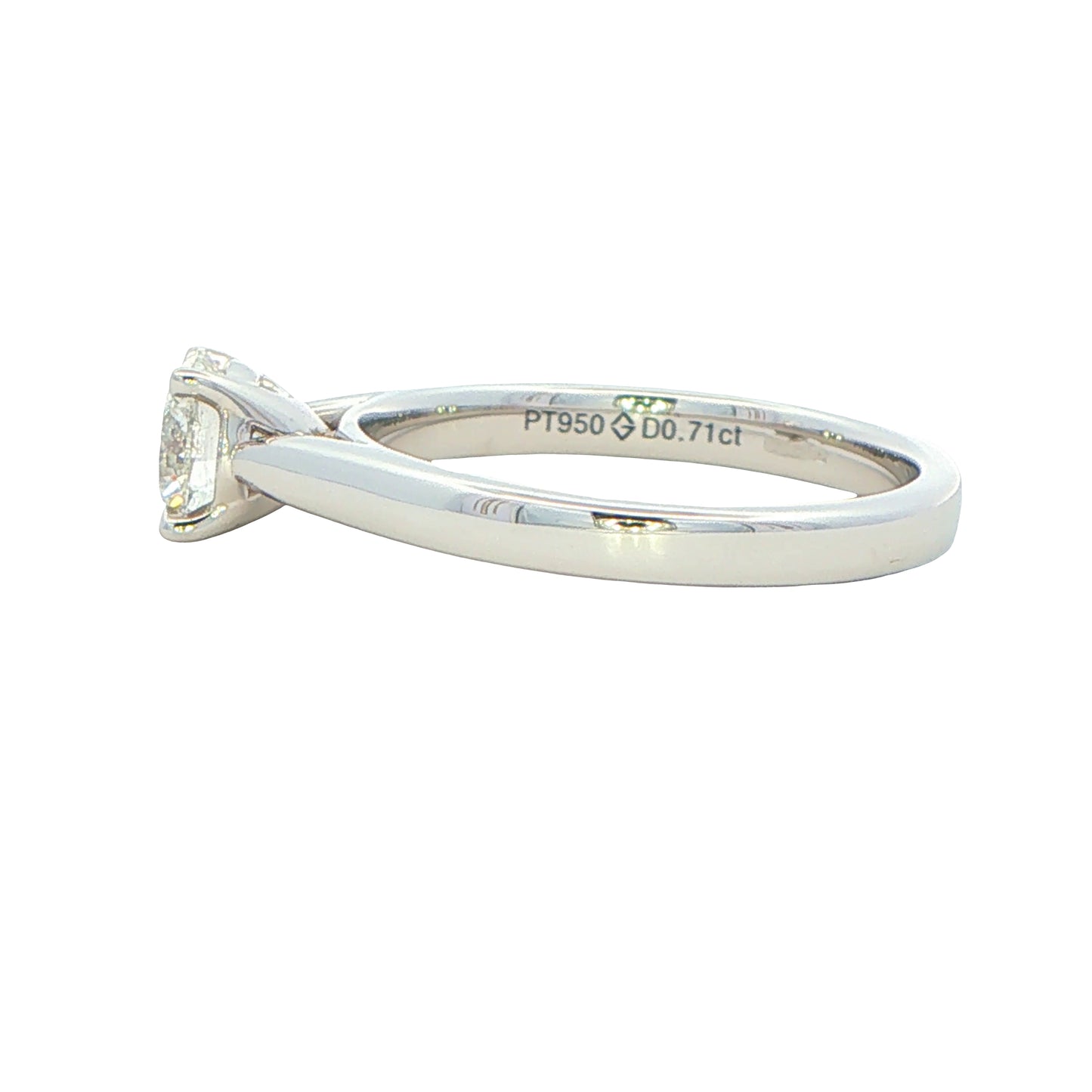 Platinum Aurora Round Brilliant Cut Diamond Solitaire Ring - 0.71cts Gardiner Brothers