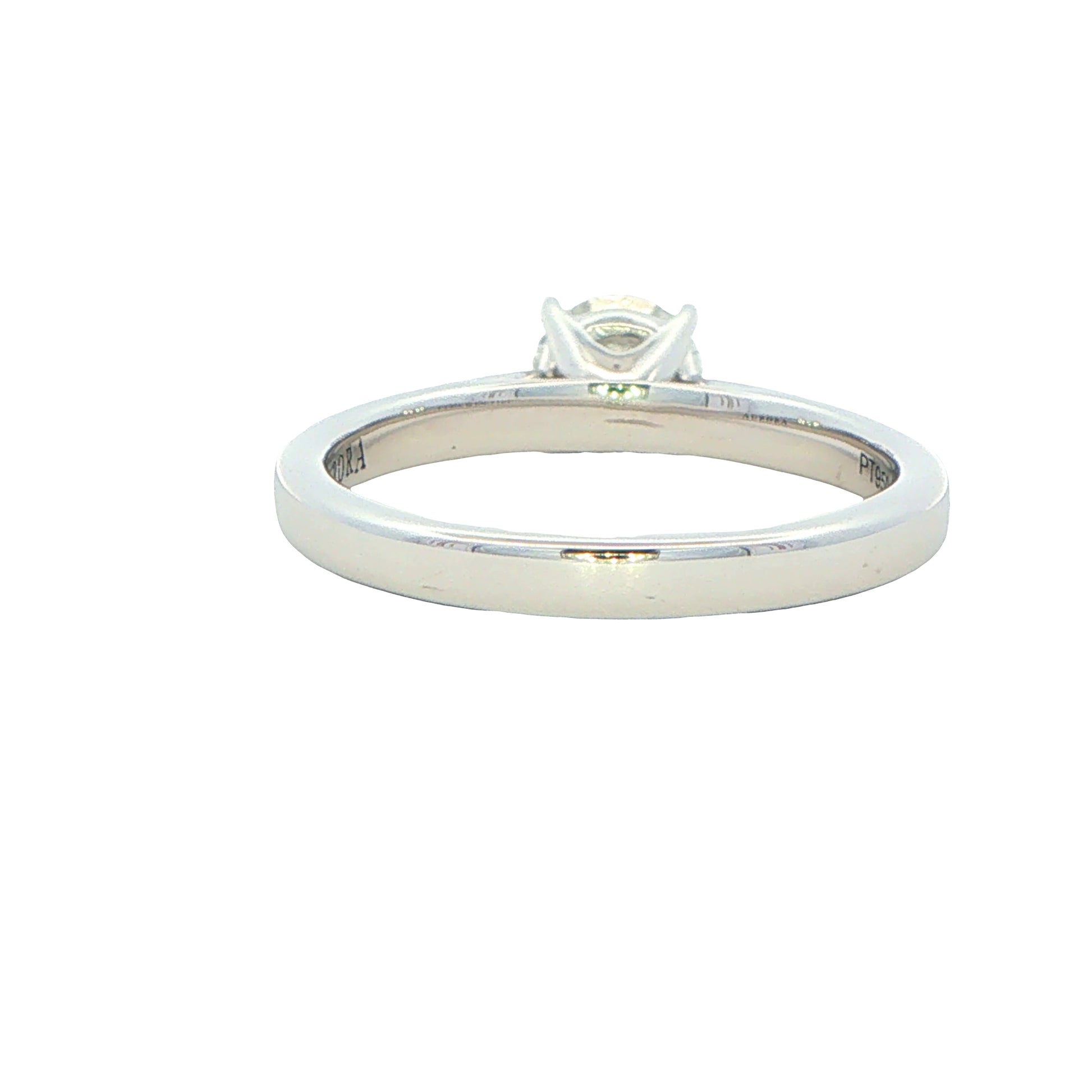 Platinum Aurora Round Brilliant Cut Diamond Solitaire Ring - 0.71cts Gardiner Brothers