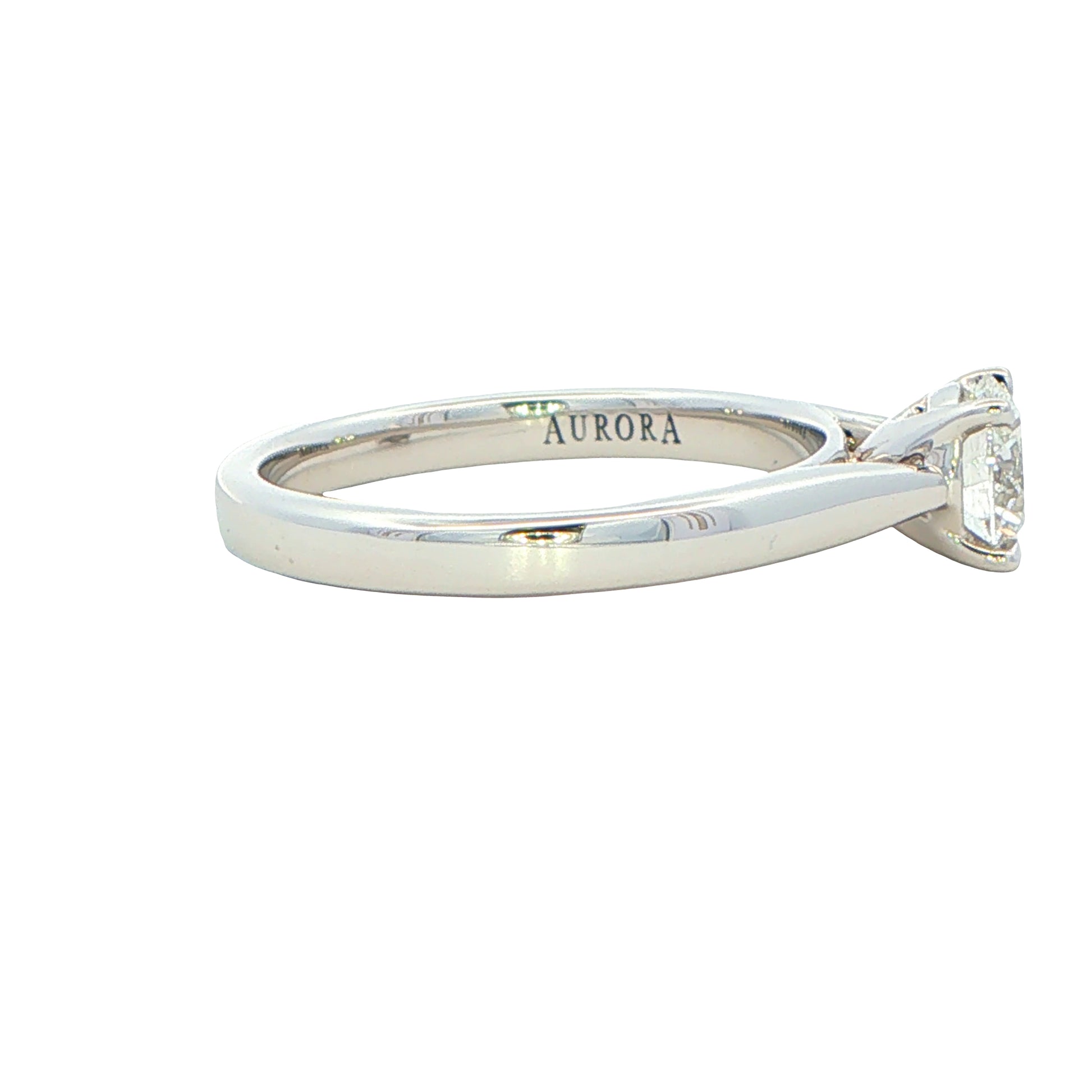 Platinum Aurora Round Brilliant Cut Diamond Solitaire Ring - 0.71cts Gardiner Brothers
