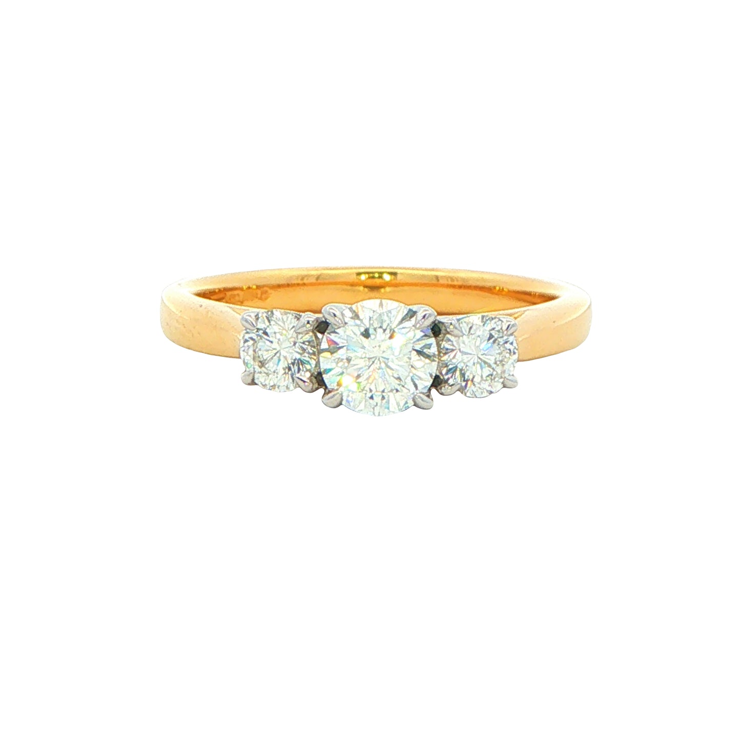 Yellow Gold Aurora 3 Stone Diamond Ring - 0.71cts Gardiner Brothers