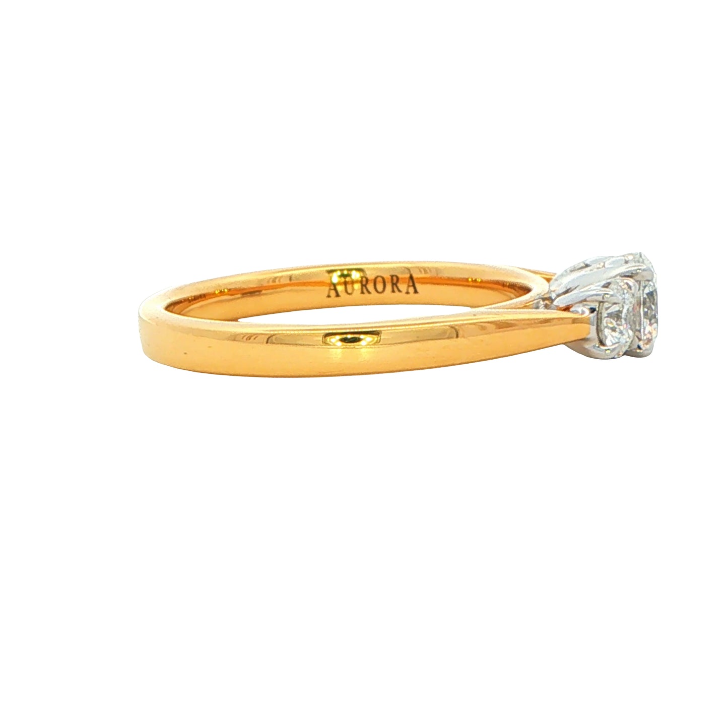 Yellow Gold Aurora 3 Stone Diamond Ring - 0.71cts Gardiner Brothers