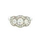 Platinum Aurora Cut Diamond 3 Stone Halo Style Ring - 1.20cts Gardiner Brothers