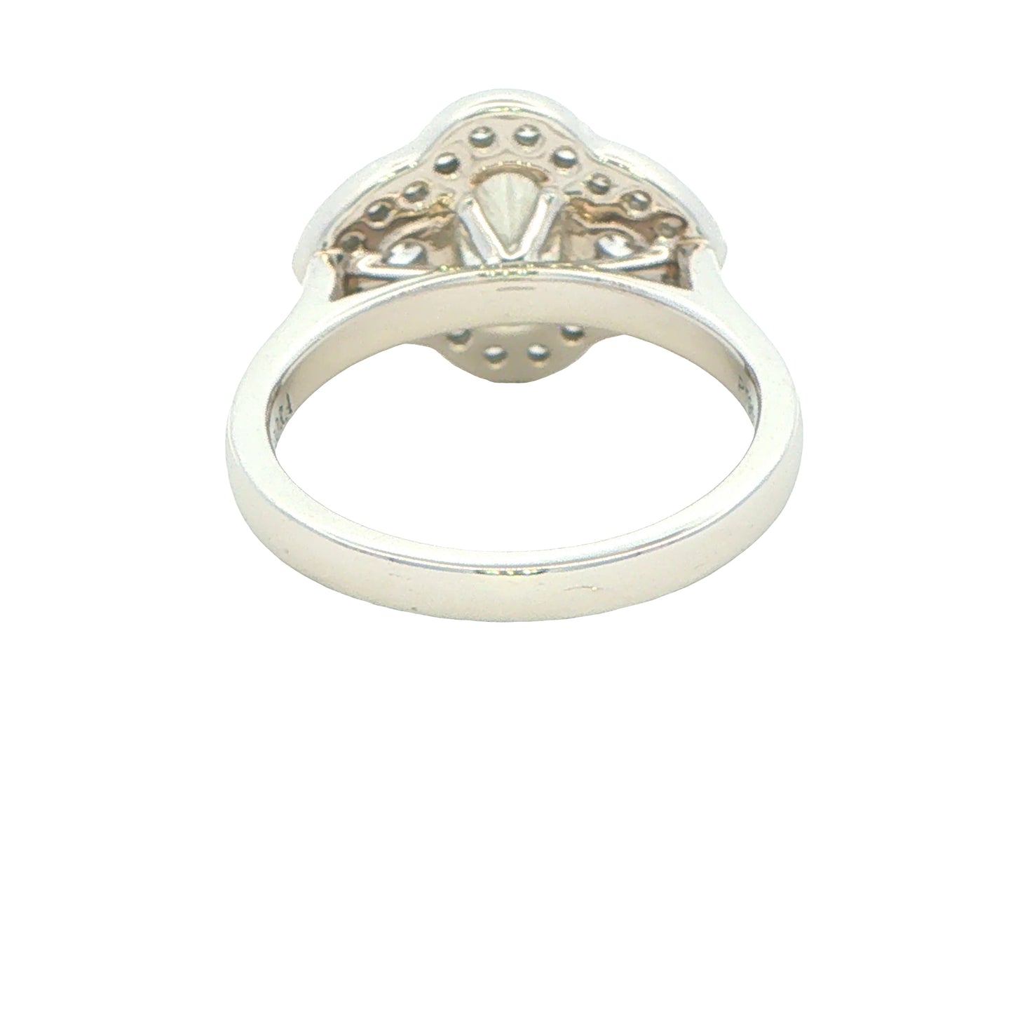 Platinum Oval Shaped Aurora Diamond Halo Style Ring - 1.50cts Gardiner Brothers