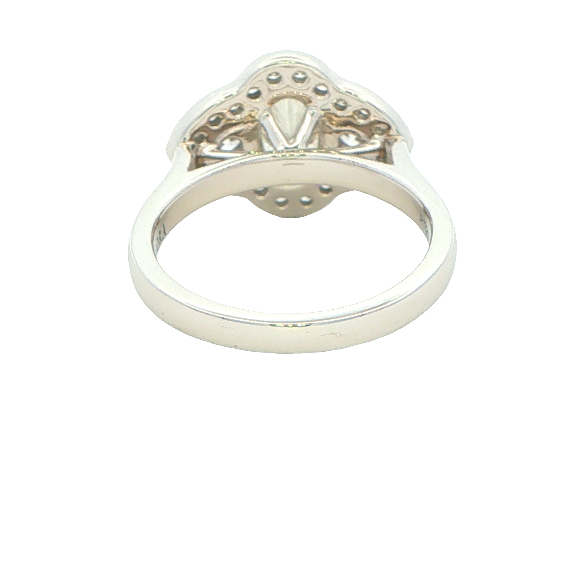 Platinum Oval Shaped Aurora Diamond Halo Style Ring - 1.50cts Gardiner Brothers