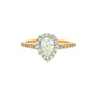 Yellow Gold Pear shaped Aurora cut diamond halo style ring - 0.89cts Gardiner Brothers