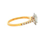 Yellow Gold Pear shaped Aurora cut diamond halo style ring - 0.89cts Gardiner Brothers